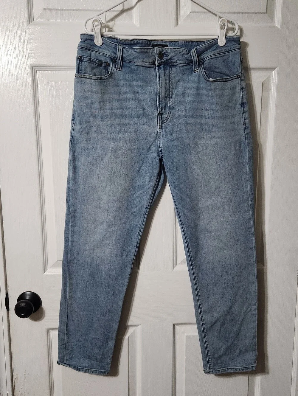 Express Light Blue Stretch, Athletic Slim Straight Jeans, Size: 36 X 30